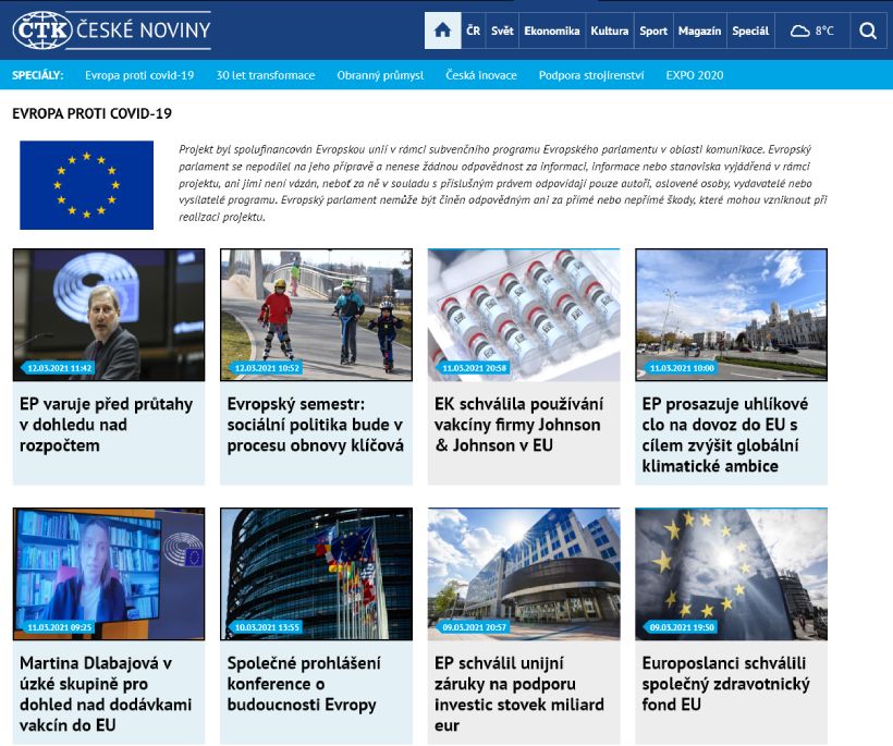 Speciální příloha Evropa proti covid-19